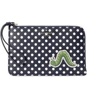 Kate Spade Enchanted Forest Inchworm Medium L Zip Wristlet